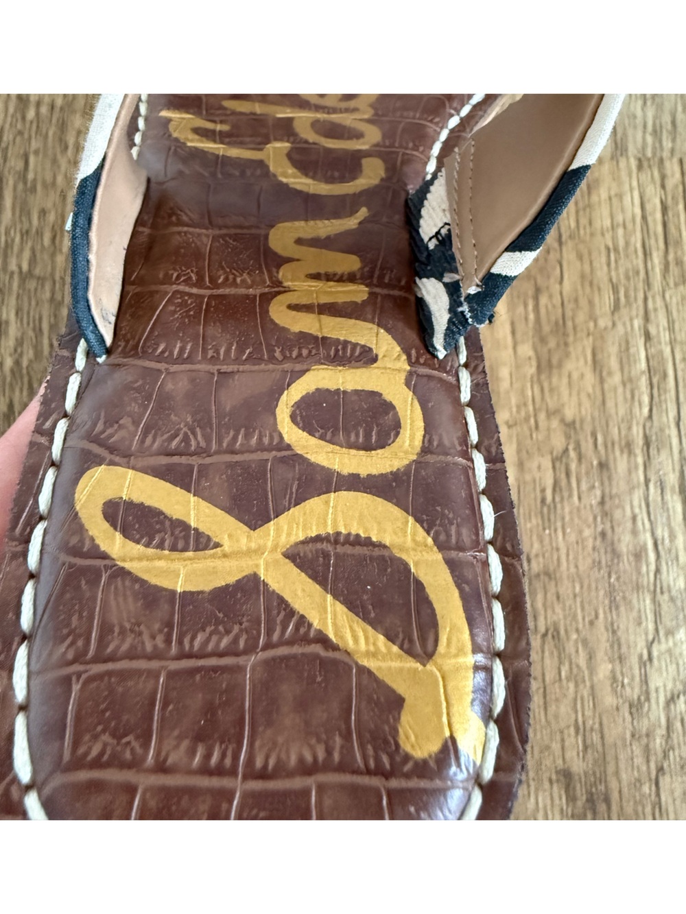 Sam Edelman Abril Platform Wedge Sandals - Zebra Print/Concho - Size 7 - Picture 5 of 7